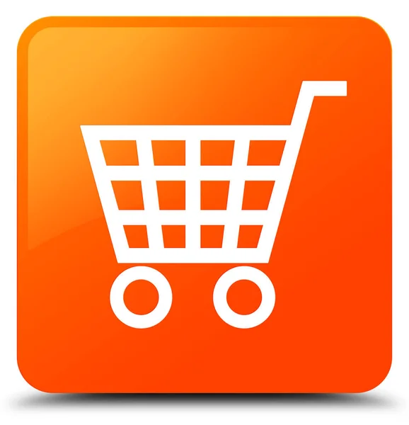 E-Commerce-Symbol orange quadratische Taste — Stockfoto