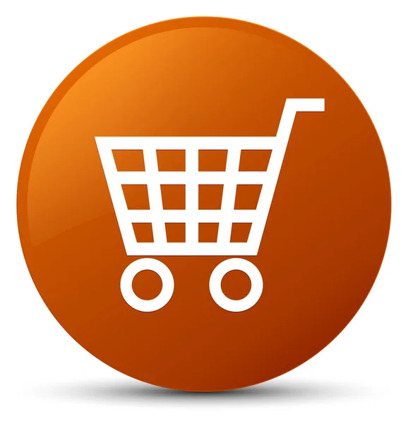 E-commerce pictogram bruin ronde knop — Stockfoto