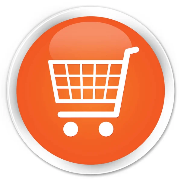 Icono de comercio electrónico premium naranja botón redondo — Foto de Stock