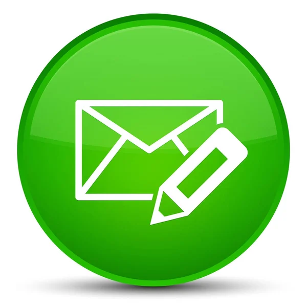 Modifica icona e-mail speciale pulsante rotondo verde — Foto Stock