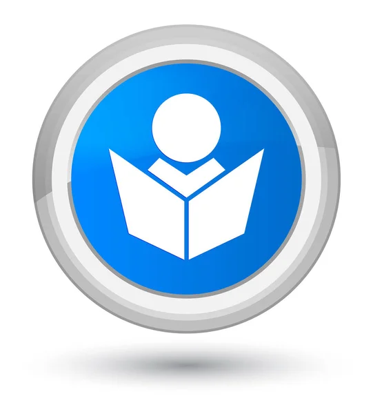 Elearning icon prime cyan blue round button — Stock Photo, Image