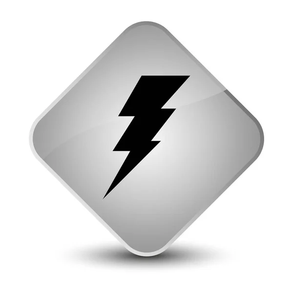 Icono de electricidad elegante botón de diamante blanco —  Fotos de Stock