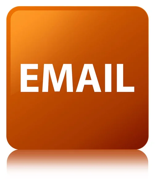 Email bouton carré brun — Photo