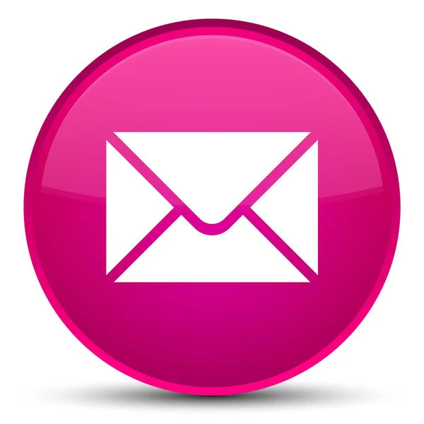 E-Mail-Symbol spezielle rosa runde Taste — Stockfoto