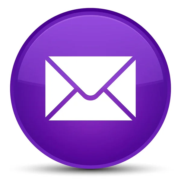 E-posta kutsal kişilerin resmi özel mor yuvarlak düğme — Stok fotoğraf