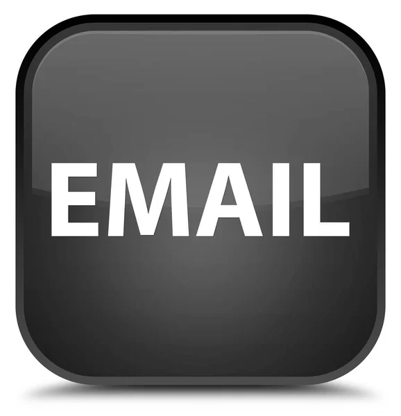 Specjalne czarny kwadratowy przycisk e-mail — Zdjęcie stockowe