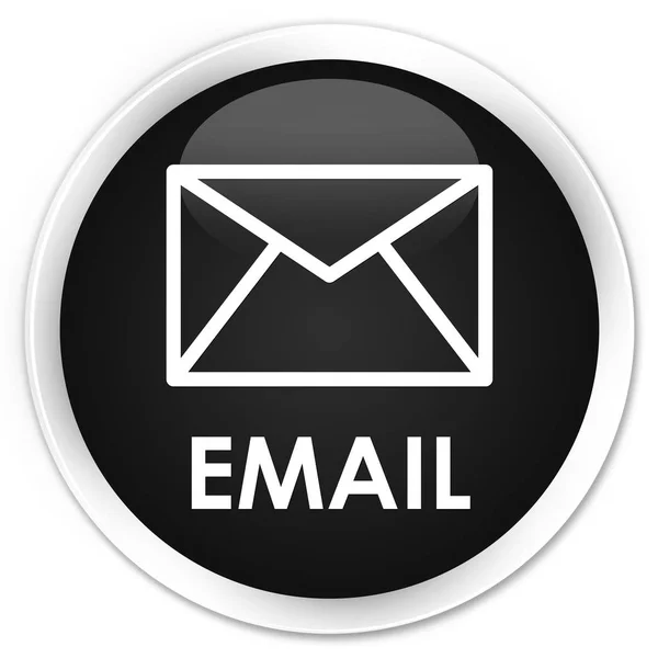 E-posta sigorta primi siyah yuvarlak düğmesi — Stok fotoğraf