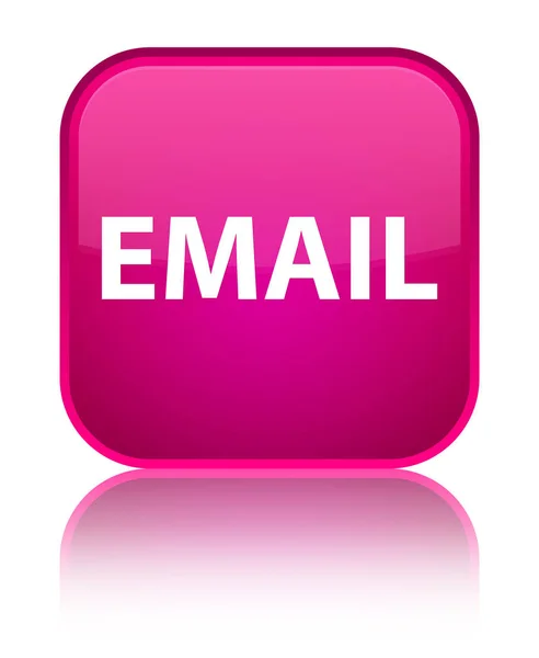 电子邮件特别粉红色方形按钮 — 图库照片