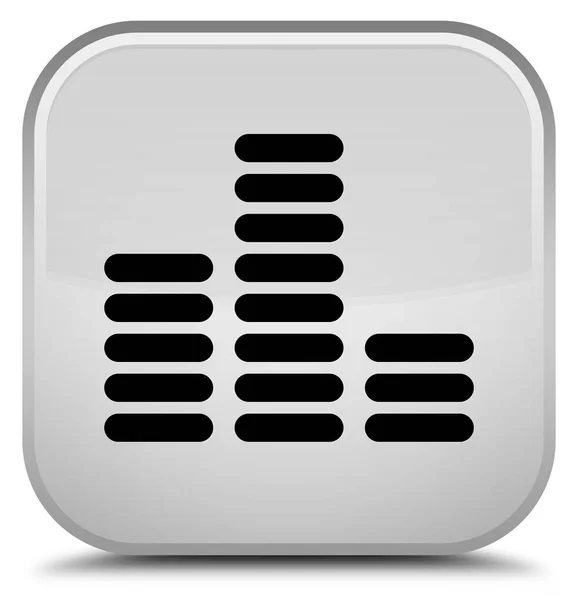 Icono del ecualizador botón cuadrado blanco especial — Foto de Stock