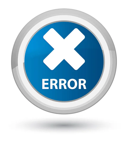 Error (cancelar icono) botón redondo azul primo — Foto de Stock