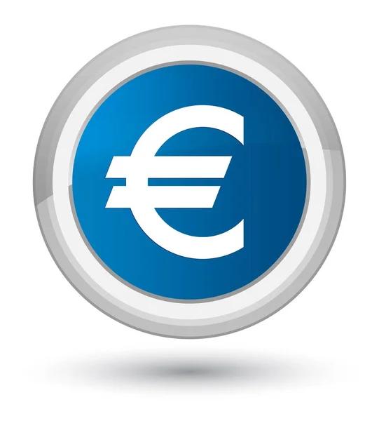 Euro signe icône prime bleu bouton rond — Photo