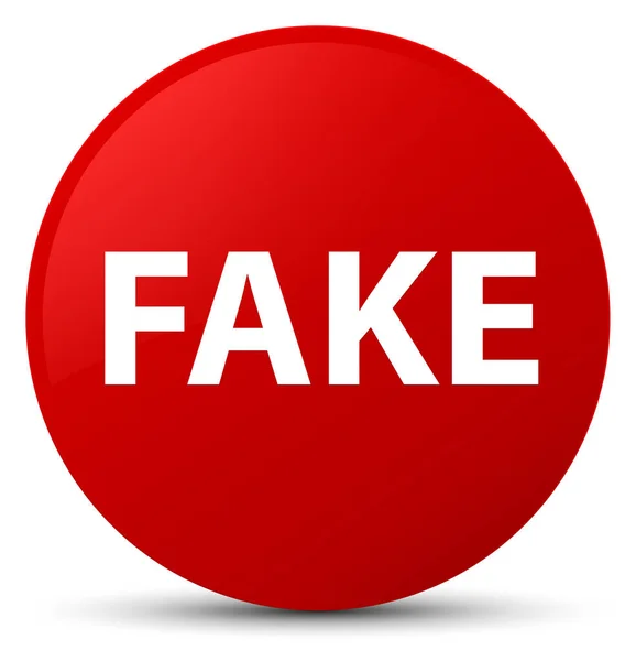 Fake red round button — Stock Photo, Image