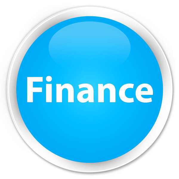 Finance isolated on premium cyan blue round button abstract illustration