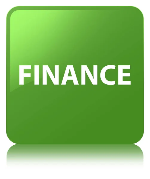 Finance soft green square button — Stock Photo, Image