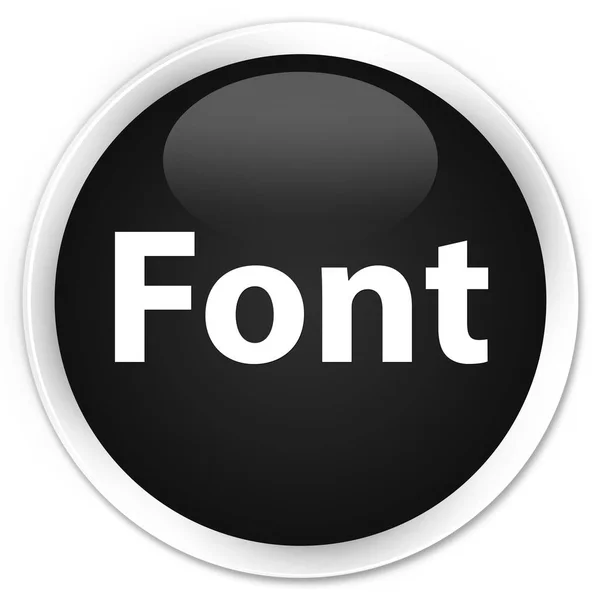 Font premium černé kulaté tlačítko — Stock fotografie