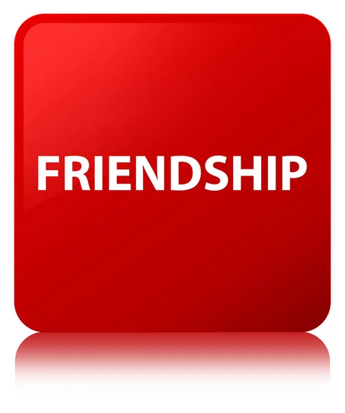 Красная квадратная кнопка дружбы — стоковое фото