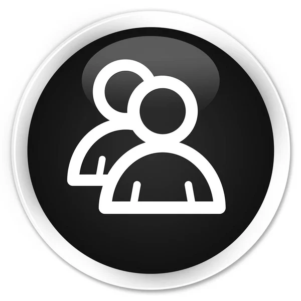 Grupo icono premium botón redondo negro —  Fotos de Stock