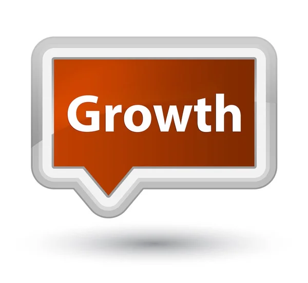 Growth prime brown banner button — Stock Photo, Image