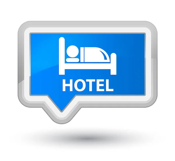 Pulsante del banner blu ciano principale dell'hotel — Foto Stock
