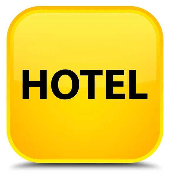 Hotel spezielle gelbe quadratische Taste — Stockfoto