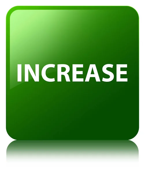 Increase green square button — Stock Photo, Image