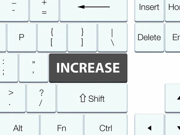 Increase black keyboard button — Stock Photo, Image