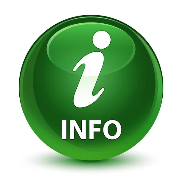 Info glazig zachte groene ronde knop — Stockfoto
