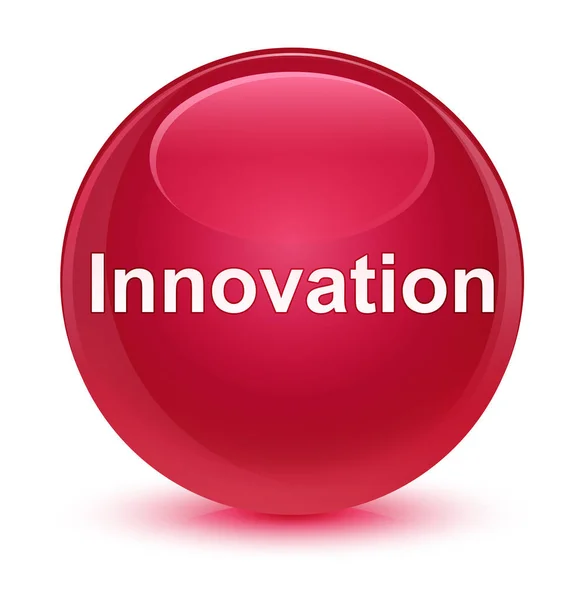 Innovation glassy pink round button — Stock Photo, Image