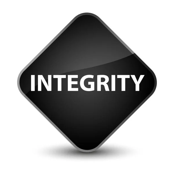 Integrity elegant black diamond button — Stock Photo, Image