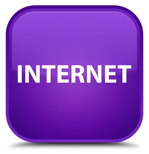 Internet zvláštní fialové čtvercové tlačítko — Stock fotografie