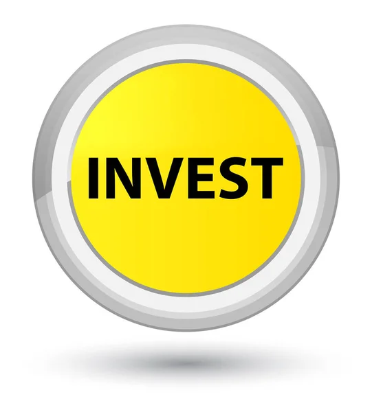 Investir prime bouton rond jaune — Photo