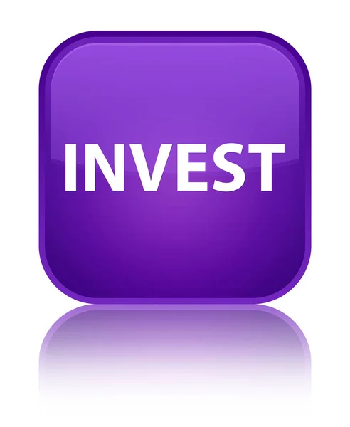 Investire speciale pulsante quadrato viola — Foto Stock