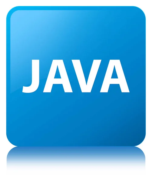 Java блакитного синю кнопку квадратного — стокове фото