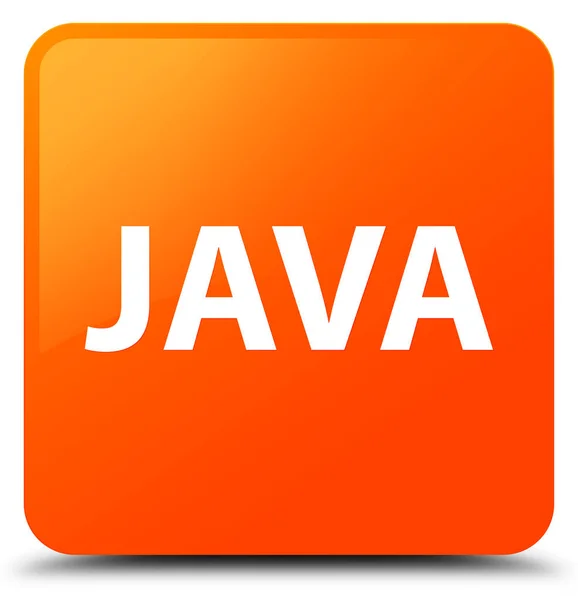 Java orange square button — Stock Photo, Image