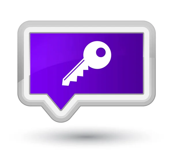 Key icon prime purple banner button — Stock Photo, Image