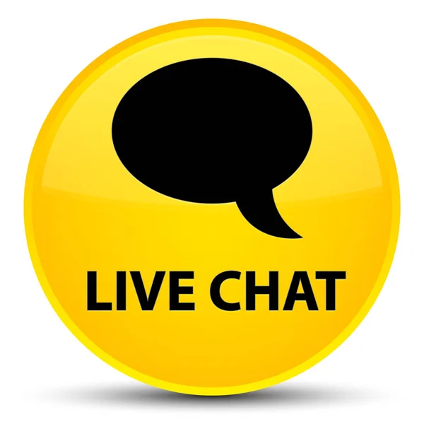 Live chat bouton rond jaune spécial — Photo