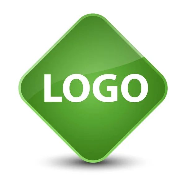 Logo elegante weiche grüne Diamant-Taste — Stockfoto