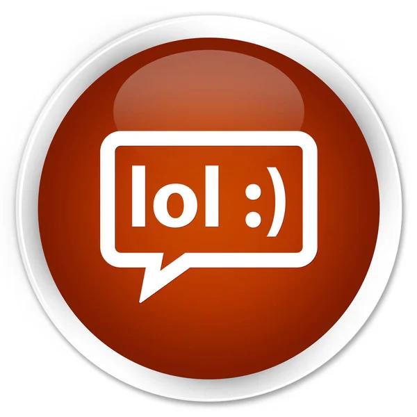 LOL bubble icon premium brown round button — Stock Photo, Image