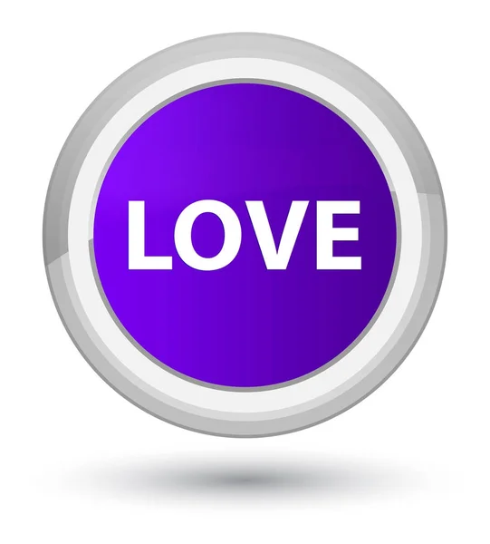 Láska prime fialové kulaté tlačítko — Stock fotografie