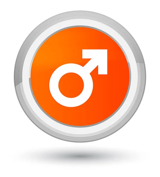 Male sign icon prime orange round button — Stock Photo, Image