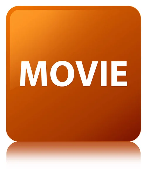 Movie brown square button — Stock Photo, Image