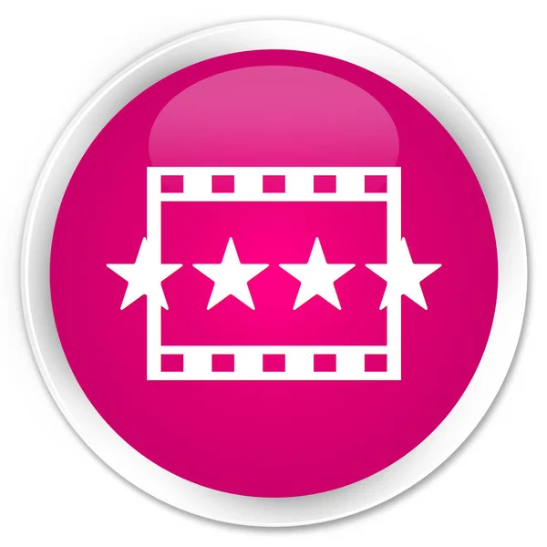 Movie reviews icon premium pink round button