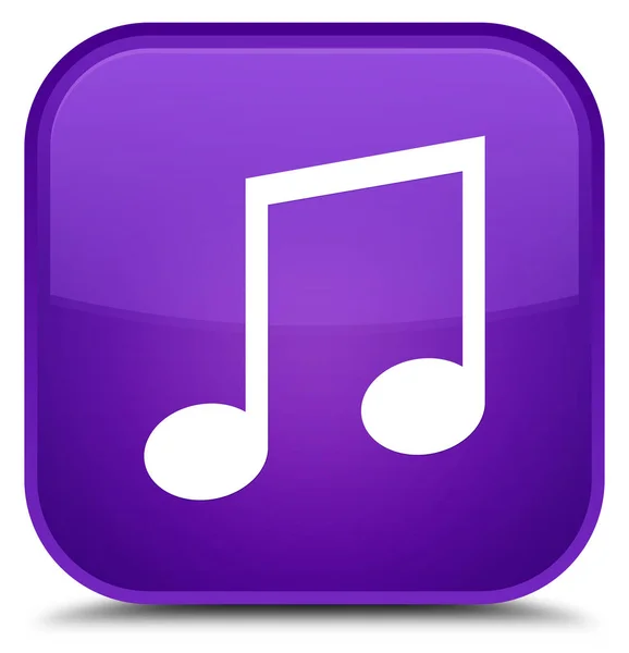 Піктограма музики спеціальна фіолетова квадратна кнопка — стокове фото