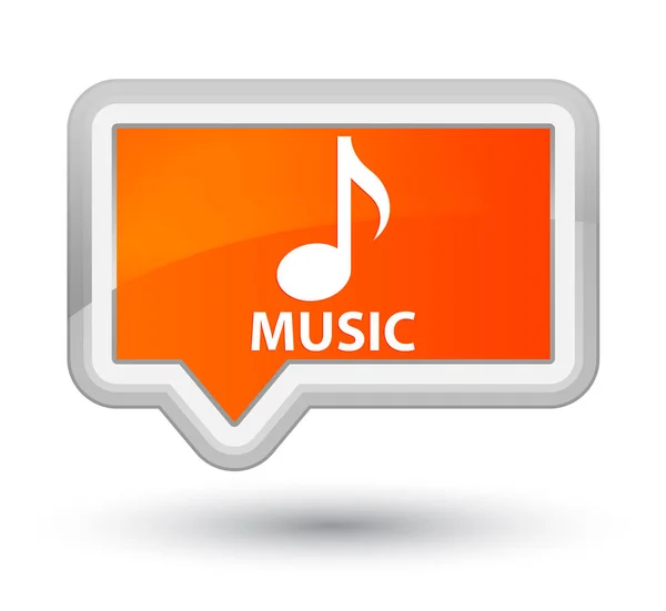 Muzyka prime transparent pomarańczowy przycisk — Zdjęcie stockowe