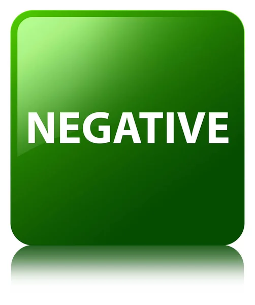 Botão quadrado verde negativo — Fotografia de Stock