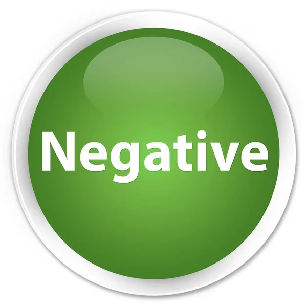 Prémio negativo botão redondo verde macio — Fotografia de Stock