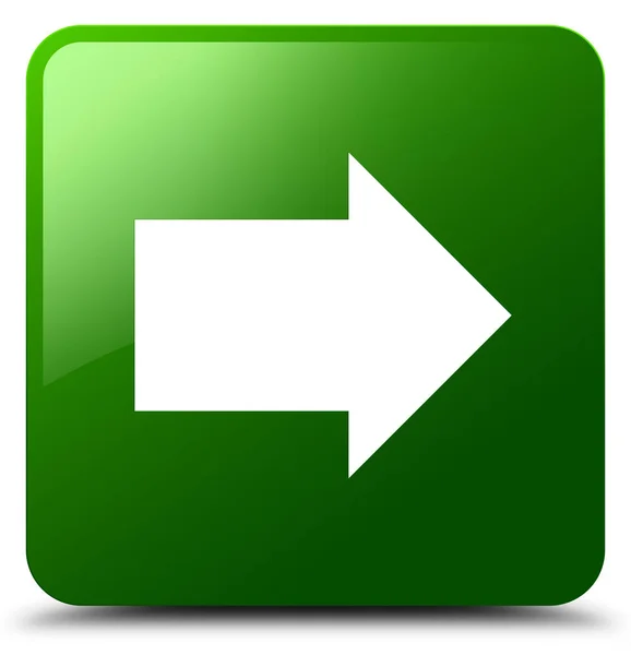 Наступна кнопка зі стрілкою зелена квадратна кнопка — стокове фото