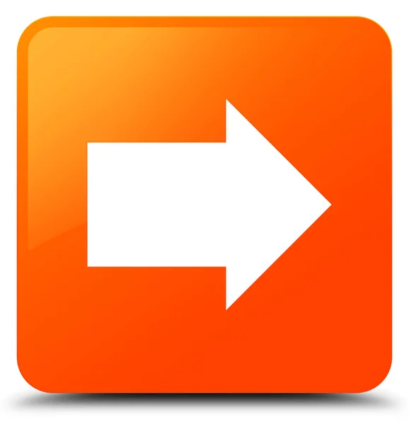 Successivo freccia icona arancione pulsante quadrato — Foto Stock