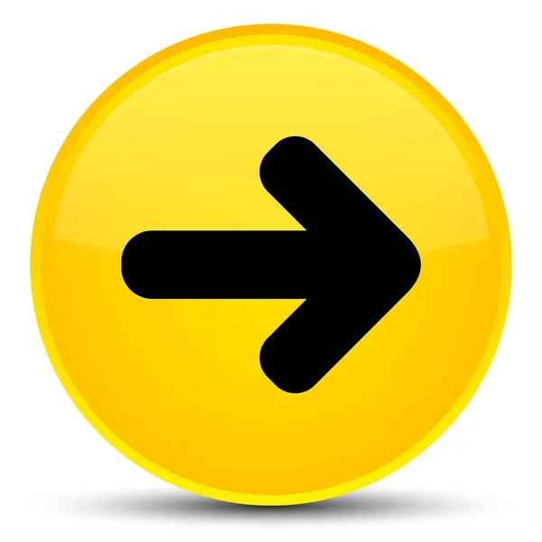 Próximo ícone de seta botão redondo amarelo especial — Fotografia de Stock