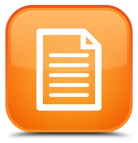 Sayfa simgesi özel turuncu kare düğme — Stok fotoğraf